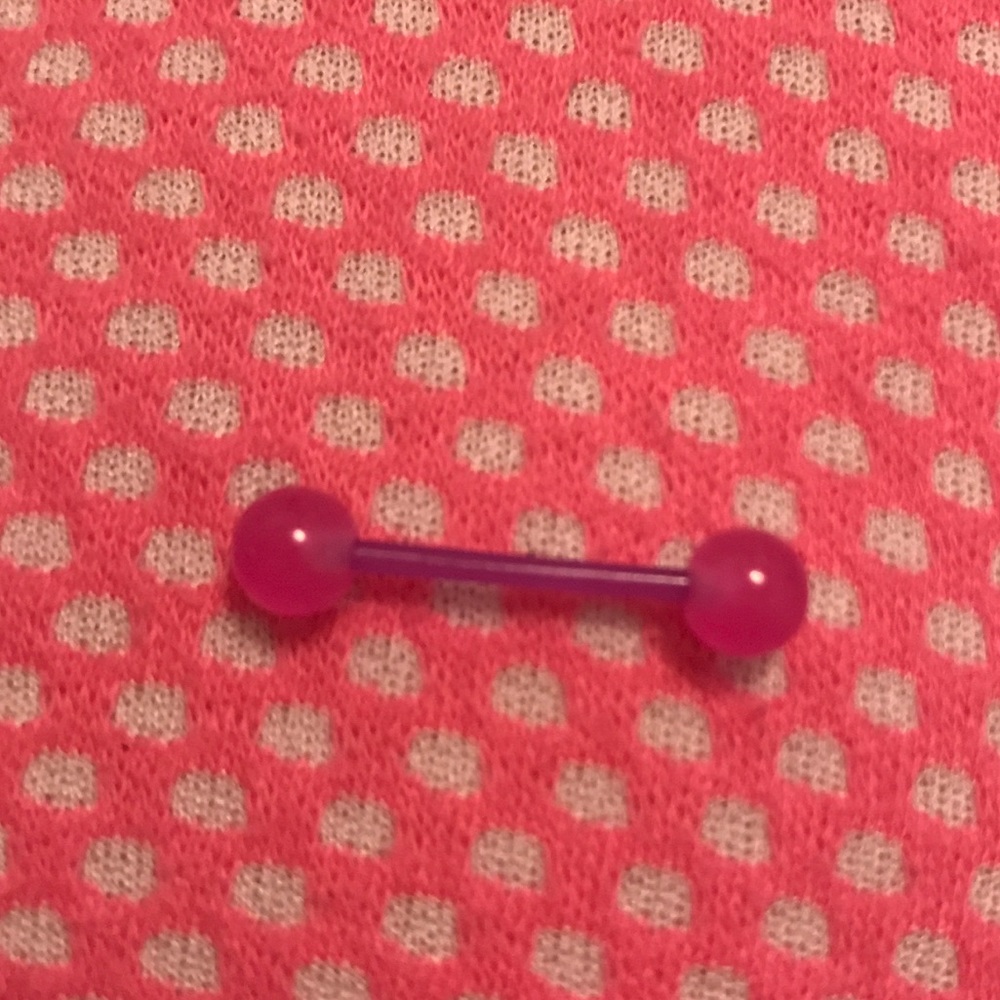 purple bioplast tongue ring